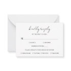 Rustic Script Photo Modern Wedding Mini RSVP Card