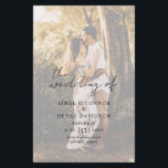 Rustic Script Photo Modern Wedding Program<br><div class="desc">Modern photo wedding program featuring a simple design with "the wedding of" and the headers in a rustic style script typography along with your wedding details over your favourite picture with an opaque overlay.  This elegant program with a minimalist layout is great for any style of wedding.</div>