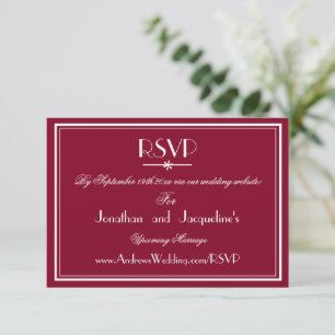 Rustic Script RSVP Website Wedding Enclosure Card