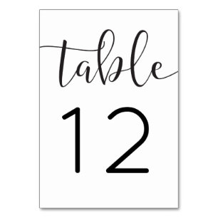 Rustic Script Table Cards Wedding Table Numbers