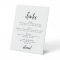 Rustic Script Wedding Drinks Menu Sign