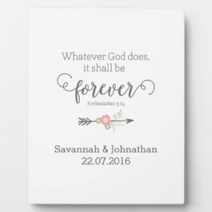 Rustic Scripture Christian Art Wedding Gift Plaque