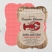 Rustic Seafood Boil Couples Shower Invitation