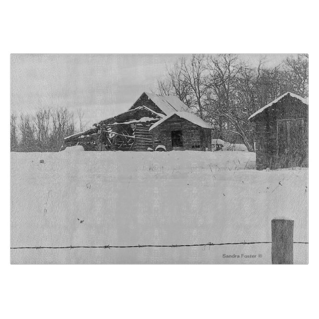 Rustic Shacks Photo Art Cutting Board (Front)