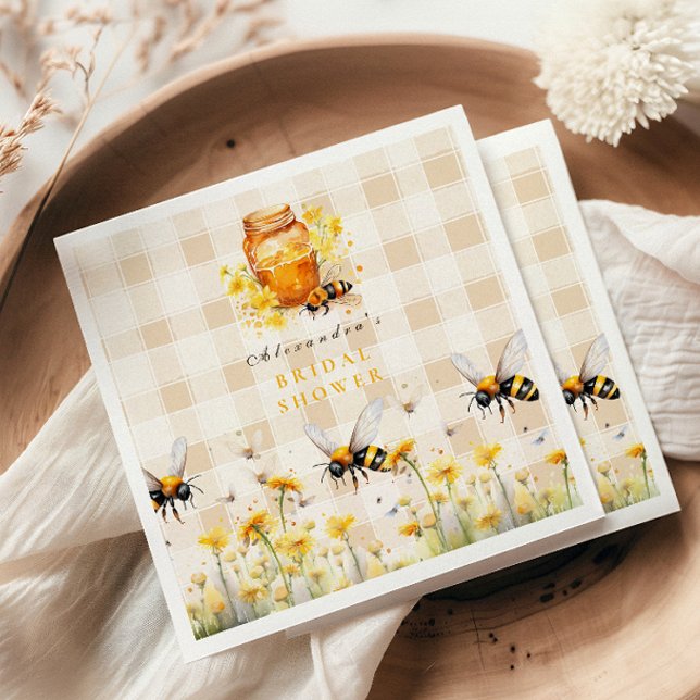  Rustic She Found Her Honey Bridal Napkin (Creator Uploaded)