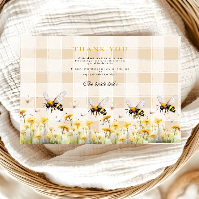  Rustic She Found Her Honey Bridal Thank You Card (Creator Uploaded)