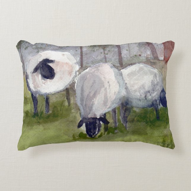 Rustic Sheep Decorative Cushion (Front)