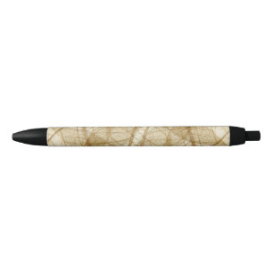 Rustic Sheer Lace Leaves Black Ink Pen
