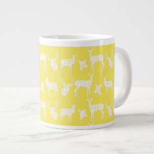 Rustic Silhouette Deer on Yellow Speciality Mug