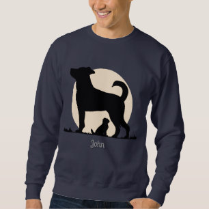 Rustic Silhouette of Mum & Pup with Emotional Bond Sweatshirt