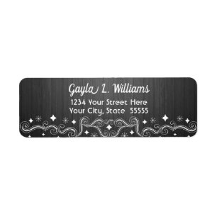Rustic Silver Sparkle Elegant return address Return Address Label