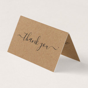 Rustic Simple Script, Logo/Picture Thank You Card