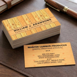 RUSTIC & SIMPLE WOOD DESIGN   MODERN MINIMALIST BUSINESS CARD