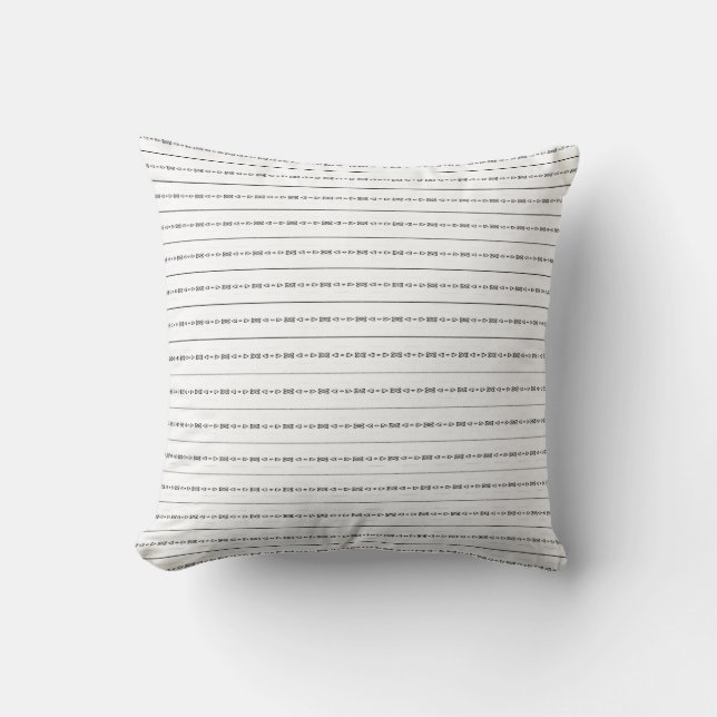 Rustic simplistic prairie pattern White Cushion (Front)