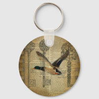 rustic skeleton keys western country mallard duck