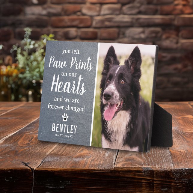 Rustic Slate Pet Memorial | Photo Keepsake Plaque (Creator Uploaded)