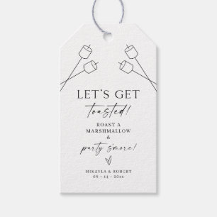Rustic S'mores Wedding Favour Label Marshmallows