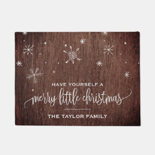 Rustic Snowflake Christmas Doormat