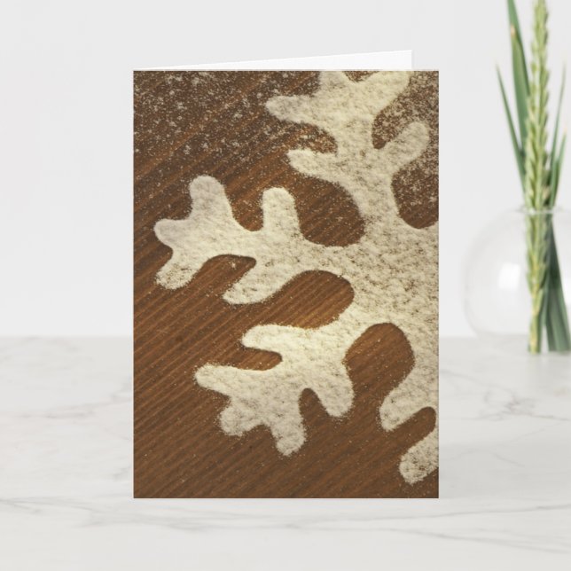 Rustic Snowflake Design Holiday Christmas Cards (Front)