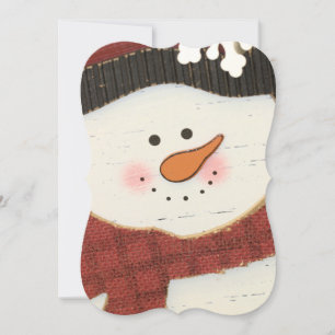 Rustic snowman invitation