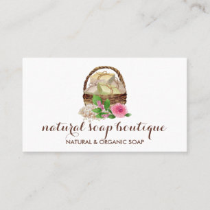 Rustic Soap Basket Floral Business Card