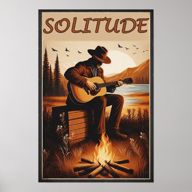 Rustic Solitude in a Mountain Wilderness Poster (Front)
