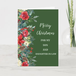 Rustic Son & Daughter in Law Merry Christmas Card