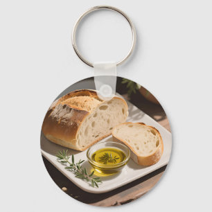 Rustic Sourdough Bread Olive Oil Key Ring