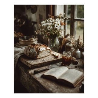 Rustic Sourdough & Wildflowers Photo Print