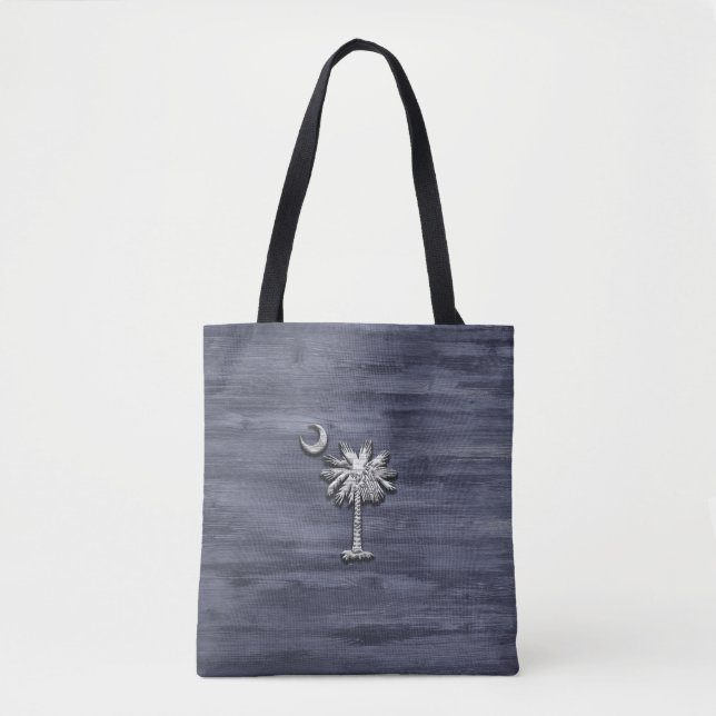 Rustic South Carolina Palmetto and Moon Tote Bag (Front)