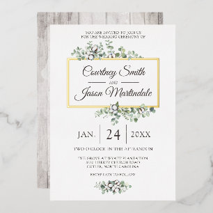 Rustic Southern Cotton Boll Botanical Wedding