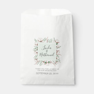 Rustic Southern Cotton & Wood Country Farm Wedding Favour Bag