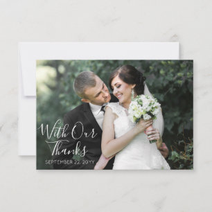 Rustic Southern Cotton & Wood Wedding Thank You Card