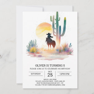  Rustic Southern Cowboy Birthday Invitation