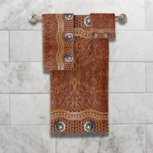 Rustic Southwest Farmhouse Cowboy Western Country  Bath Towel Set