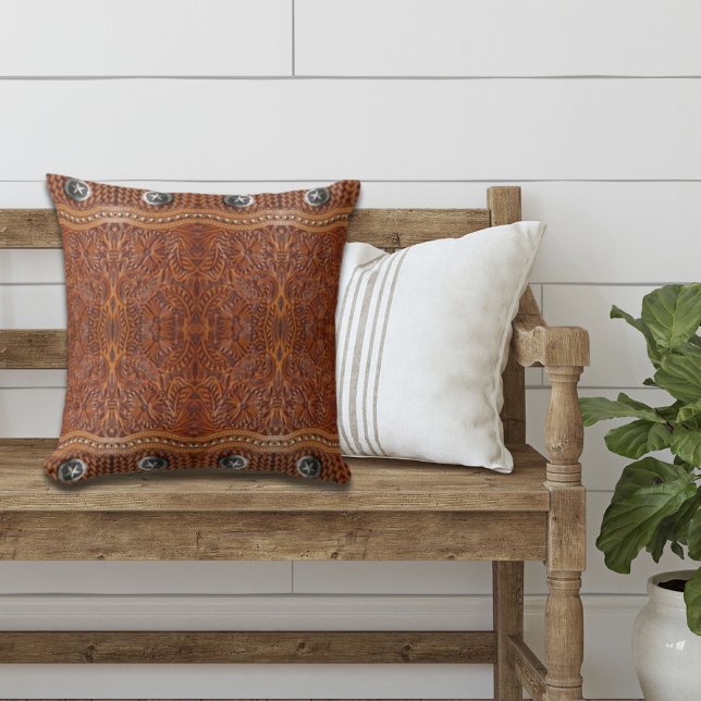 Rustic Southwest Farmhouse Cowboy Western Country  Cushion (Creator Uploaded)
