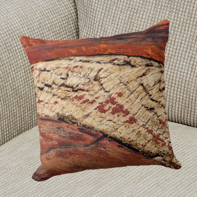 Rustic Southwest Red Brown Abstract Throw Pillow (Creator Uploaded)