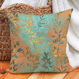 Rustic Southwestern Boho Chic Terracotta Turquoise Cushion
