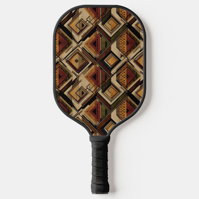 Rustic Southwestern Stripe Pattern (1) Pickleball Paddle (Front)