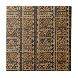 Rustic Southwestern Stripe Pattern (2) Ceramic Tile