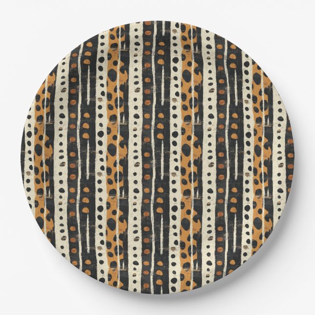 Rustic Southwestern Stripe Pattern (3) Paper Plate (Front)