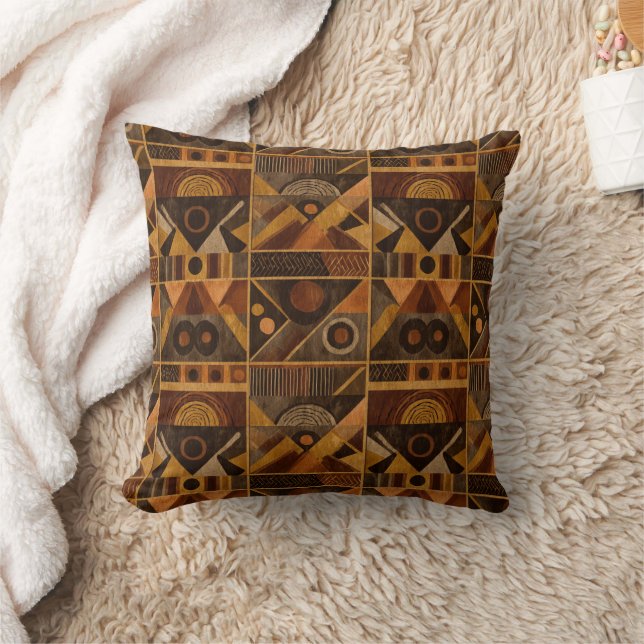 Rustic Southwestern Stripe Pattern (4) Cushion (Blanket)