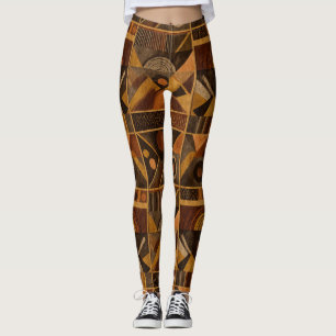 Rustic Southwestern Stripe Pattern (4) Leggings