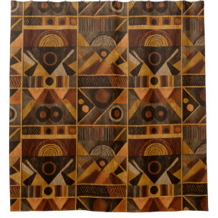 Rustic Southwestern Stripe Pattern (4) Shower Curtain