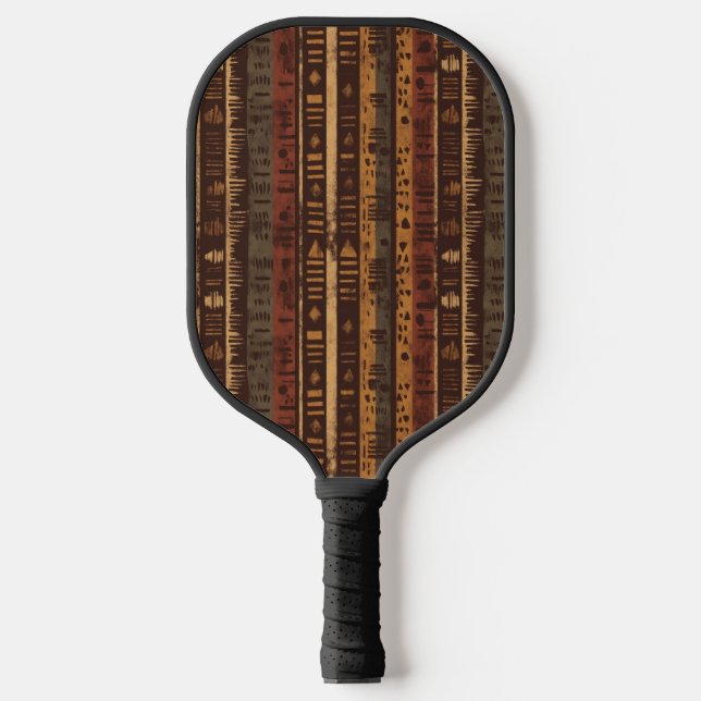 Rustic Southwestern Stripe Pattern (5) Pickleball Paddle (Front)