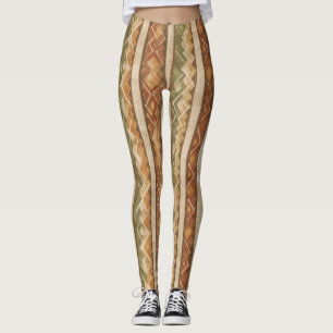 Rustic Southwestern Stripe Pattern (7) Leggings