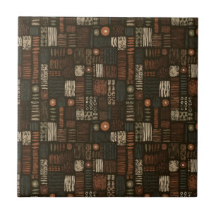 Rustic Southwestern Stripe Pattern (8) Ceramic Tile