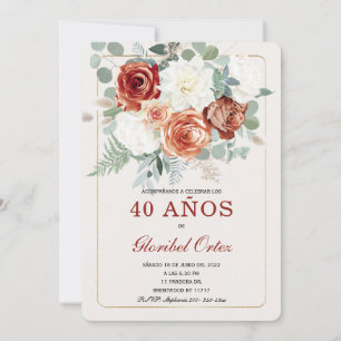 Rustic SPANISH Birthday Invitation templates