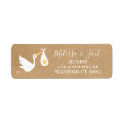 Rustic Special Delivery Stork Return Address