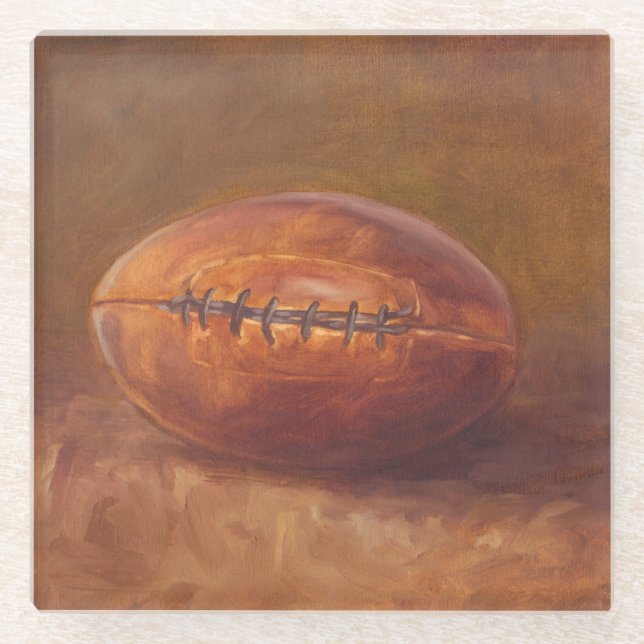 Rustic Sports | Football Glass Coaster (Front)